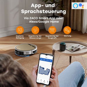 Zaco V5 Max Robot Vacuum Cleaner with Mopping Function