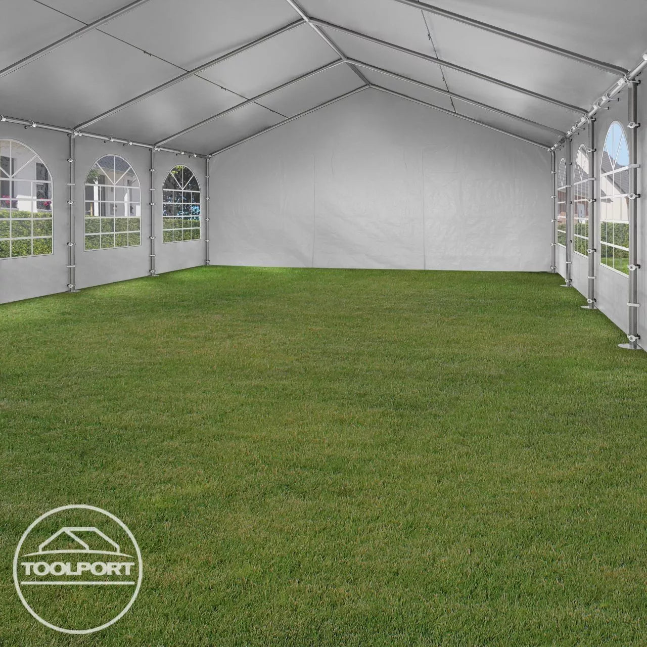 High-Quality Pavilion Tent 5x10m, Grey-White