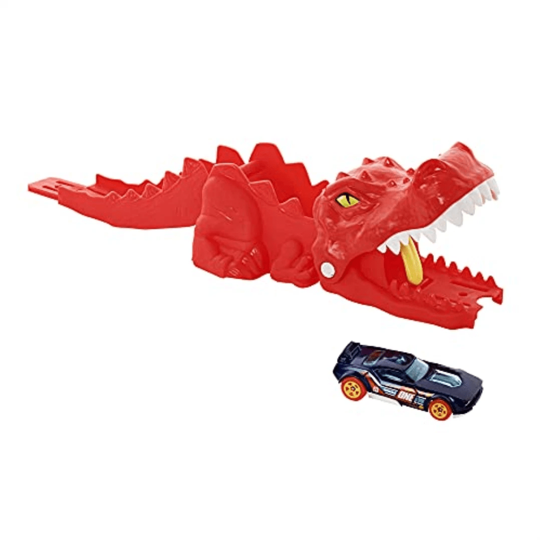 Hot Wheels City Launcher Dino Set, Red