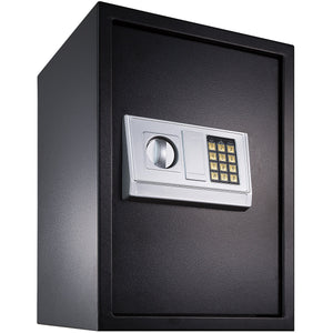 Electronic Safe tectake 50 x 35 x 34.5 cm with Double Bolt Locking System, Black