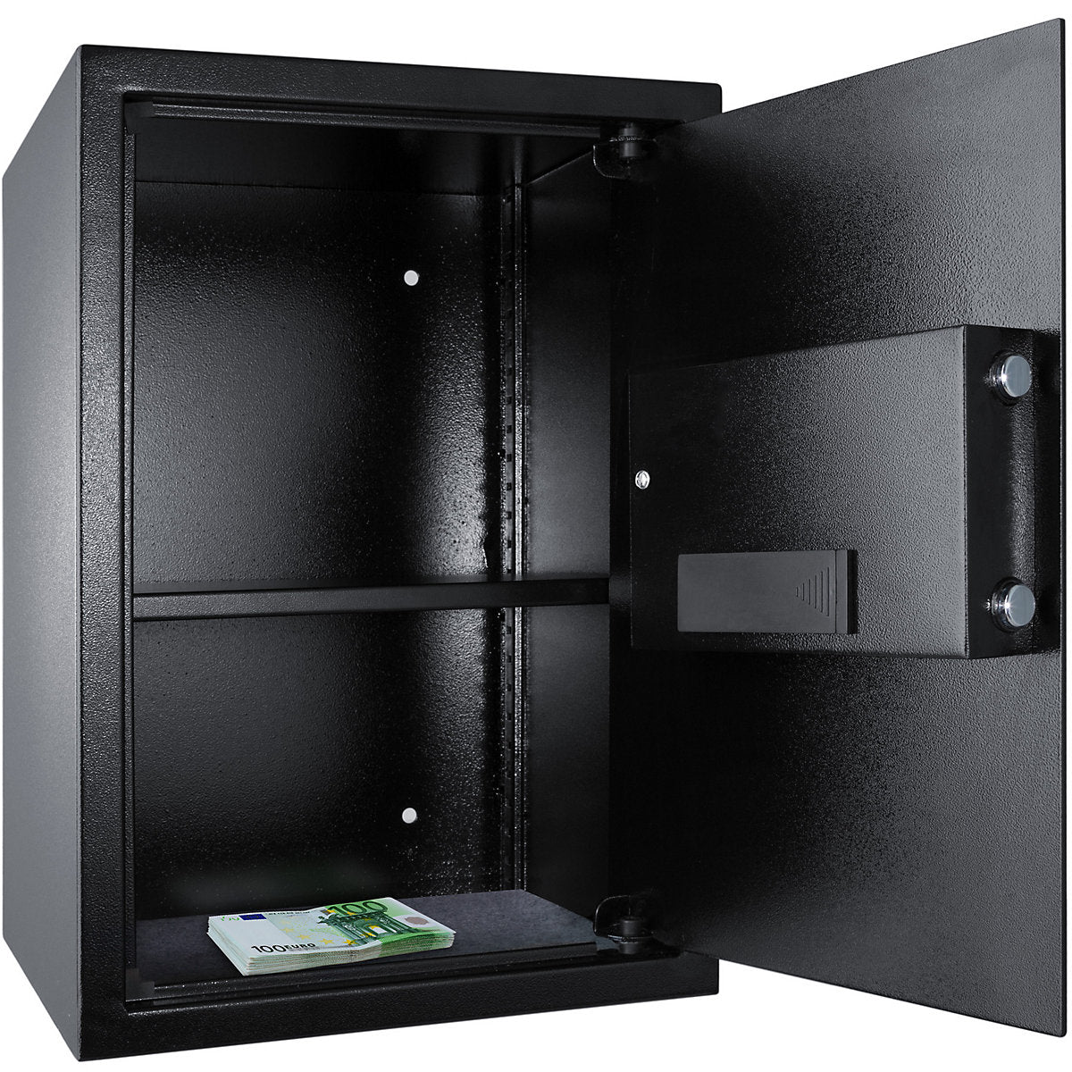 Electronic Safe tectake 50 x 35 x 34.5 cm with Double Bolt Locking System, Black