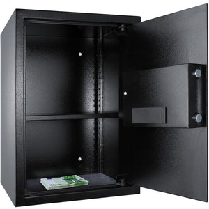Electronic Safe tectake 50 x 35 x 34.5 cm with Double Bolt Locking System, Black