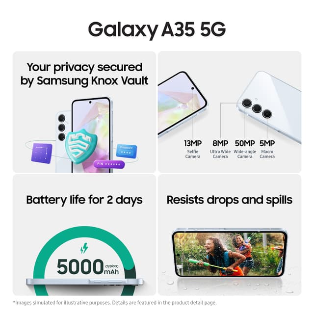 Samsung Galaxy A35 5G Smartphone 8/256 GB, Black