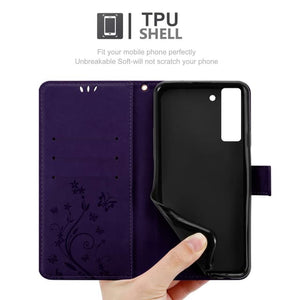 Cadorabo Samsung Galaxy S21 FE Wallet Case - Floral Pattern