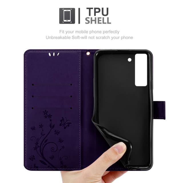 Cadorabo Samsung Galaxy S21 FE Wallet Case - Floral Pattern