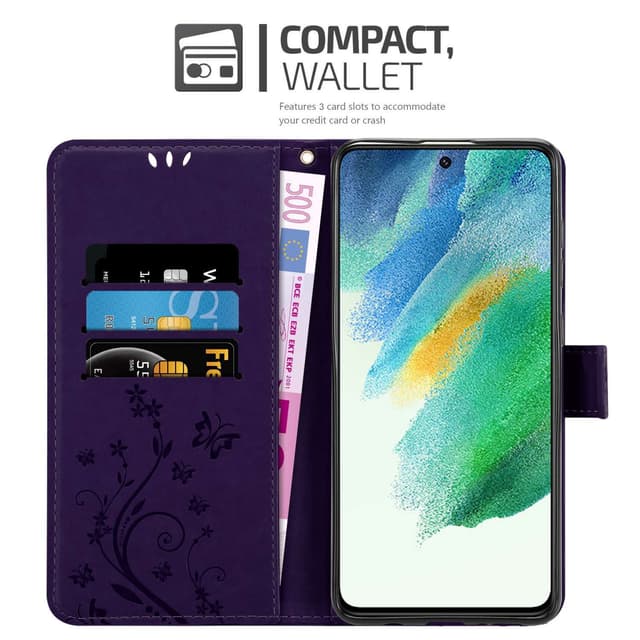 Cadorabo Samsung Galaxy S21 FE Wallet Case - Floral Pattern