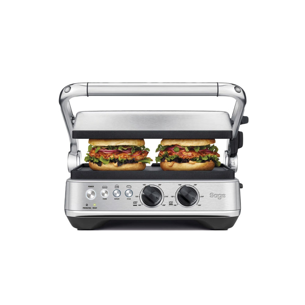 Sage BBQ Grill and Sandwich Maker, Brushed Steel