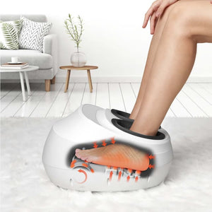 Sharper Image Shiatsu Foot Massager, White/Grey