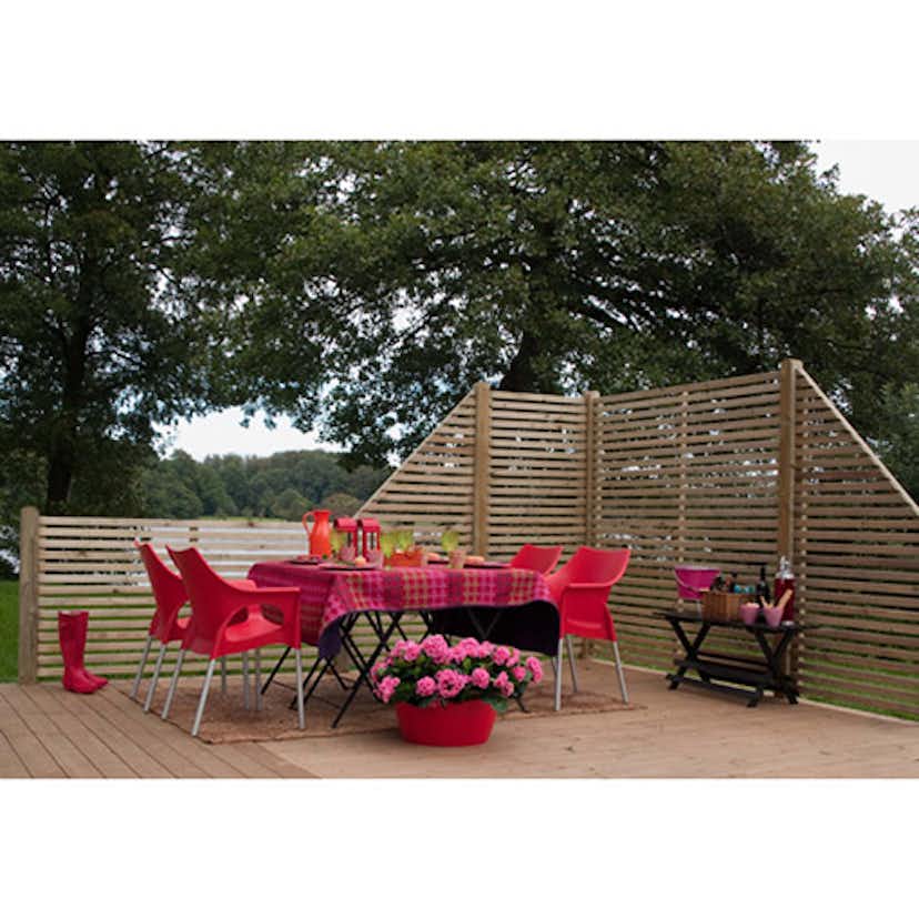 Tokyo Jalousie Fence 180x180cm, Pressure-Treated