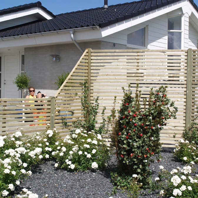 Tokyo Jalousie Fence 180x180cm, Pressure-Treated