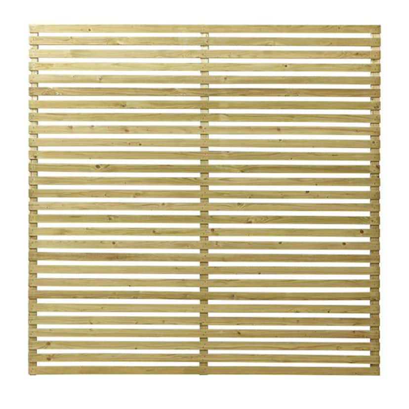 Tokyo Jalousie Fence 180x180cm, Pressure-Treated