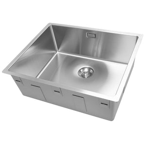 Strand Stainless SOLID Single Bowl Kitchen Sink with Clips 540x440mm