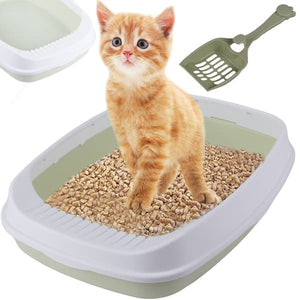 Soldna Open Cat Litter Box, Green
