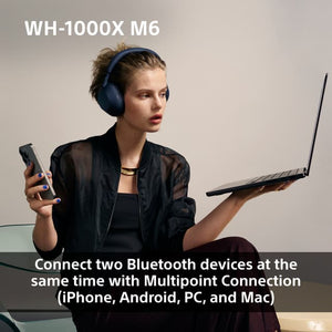 Sony WH-1000XM6 Wireless Noise-Cancelling Headphones Black