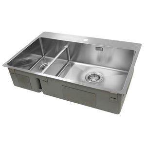 Strand Stainless ST74-DHBC Double Kitchen Sink
