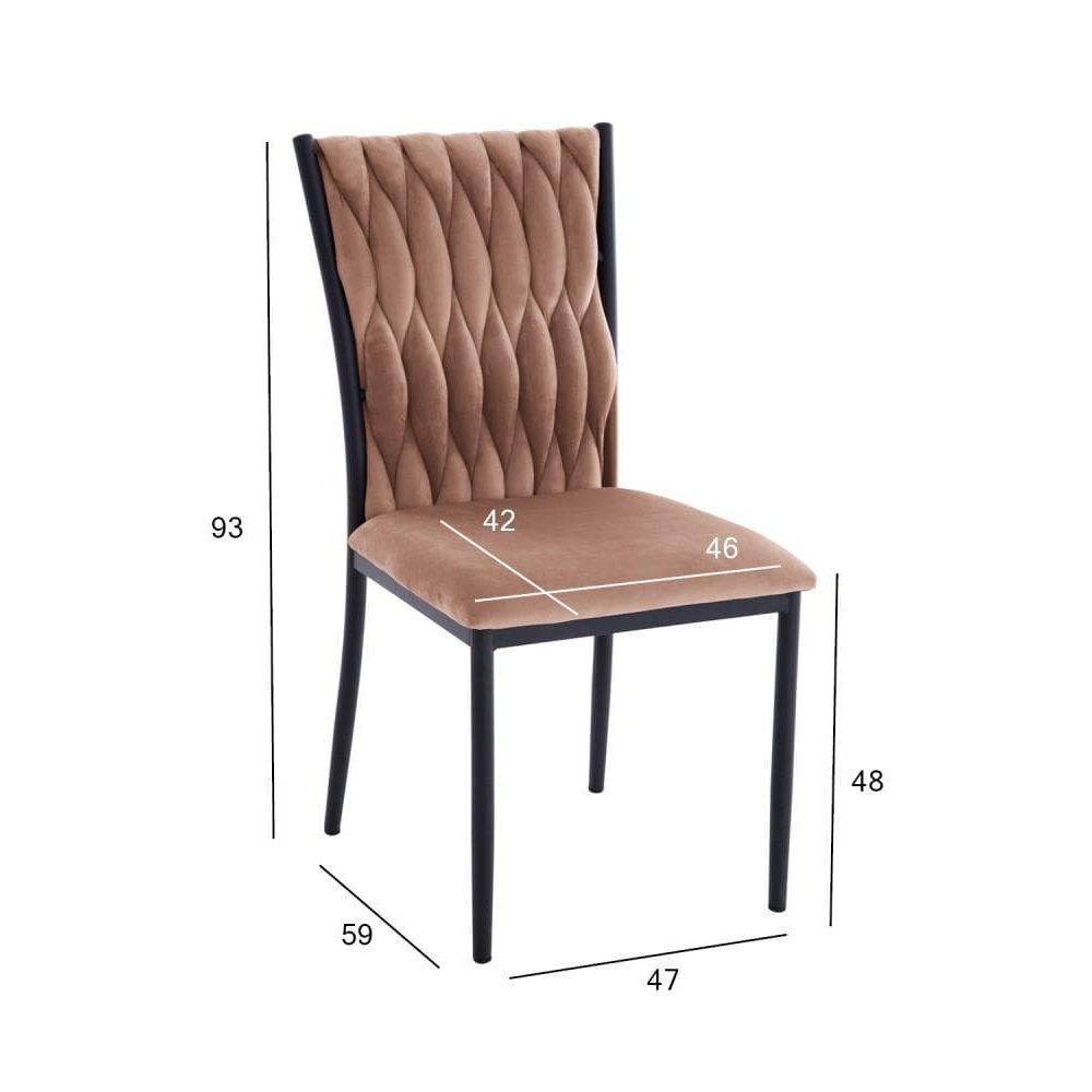Home4you Emory Dining Chair, Pink