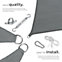 Sun Sail Sonny, UV Protected, Water-Resistant and Anti-Tear 3x4m, Grey