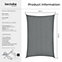 Sun Sail Sonny, UV Protected, Water-Resistant and Anti-Tear 3x4m, Grey