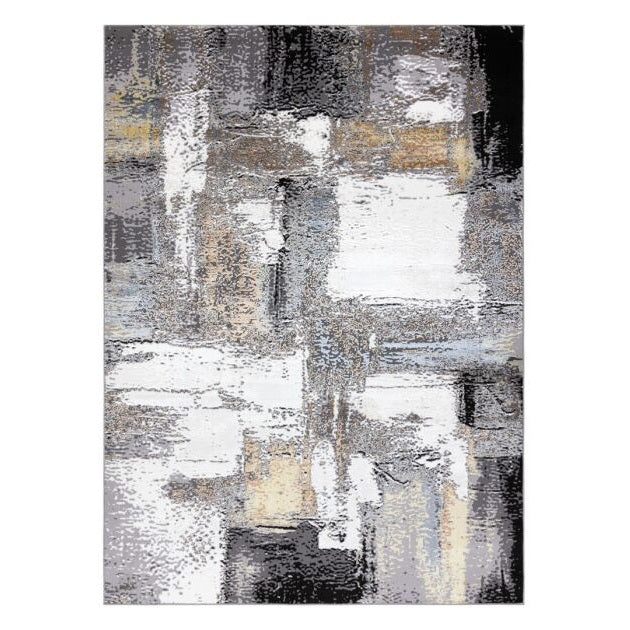 Hakano Welli Abstract 3 Rug, Grey