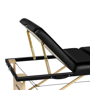 Tectake 3-Zone Massage Table 218 x 102 x 90 cm, Black