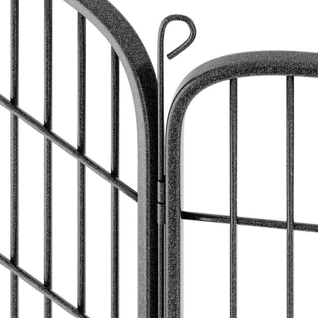 Tectake 8-Section Dog Pen Lisa 154 x 154 x 60 cm Grey