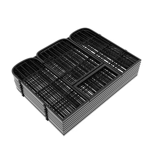Tectake 8-Section Dog Pen Lisa 154 x 154 x 60 cm Grey