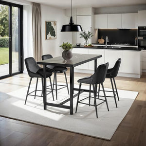 Tectake Siera Bar Stool with Backrest, 2-pack