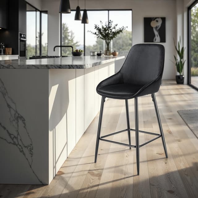 Tectake Siera Bar Stool with Backrest, 2-pack
