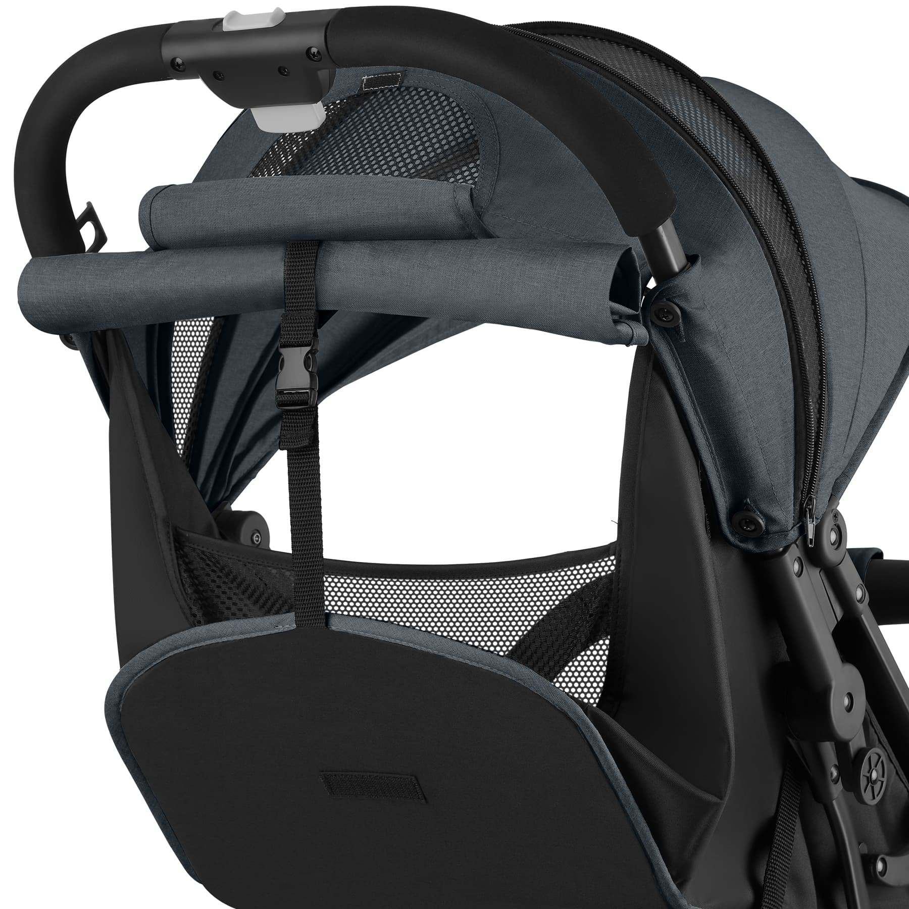 Pushchair Finn - foldable, 5-point harness, one-hand folding, easy-care fabric - anthracite