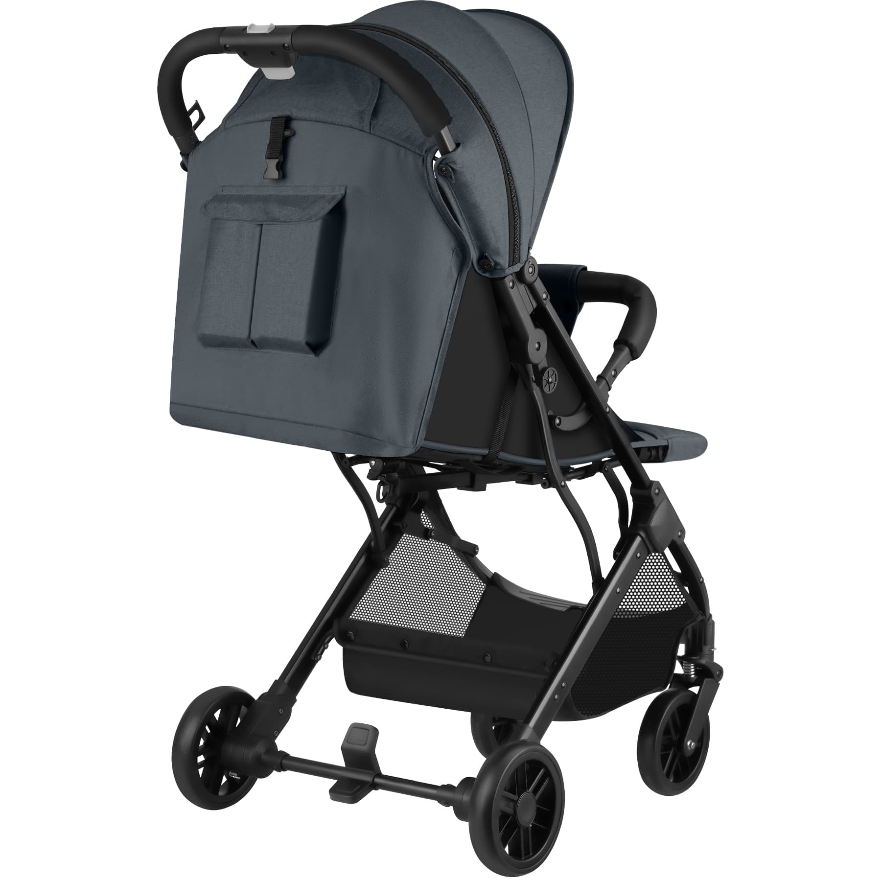 Pushchair Finn - foldable, 5-point harness, one-hand folding, easy-care fabric - anthracite
