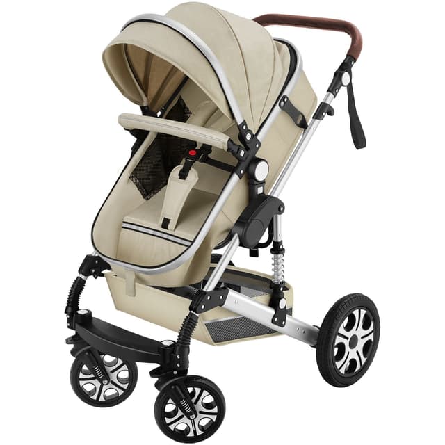 Tectake Combi Stroller Mats, 100 x 63 x 120 cm , Grey/Beige