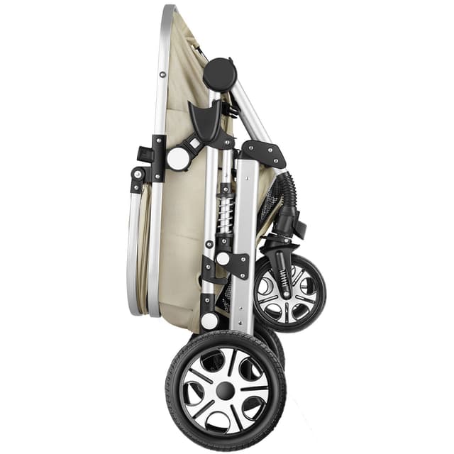 Tectake Combi Stroller Mats, 100 x 63 x 120 cm , Grey/Beige