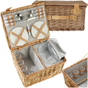 Tectake Picnic Basket with Cooler Compartment