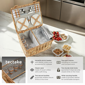 Tectake Picnic Basket with Cooler Compartment