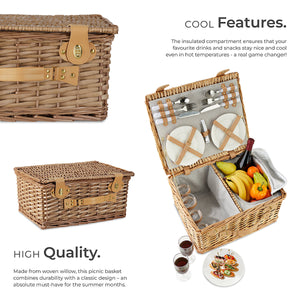 Tectake Picnic Basket with Cooler Compartment