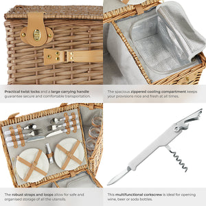 Tectake Picnic Basket with Cooler Compartment