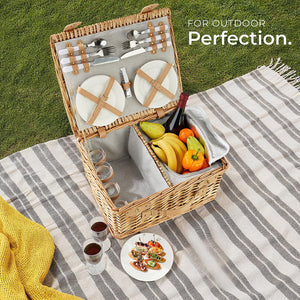 Tectake Picnic Basket with Cooler Compartment