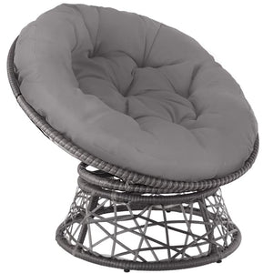 tectake Polyrattan Garden Chair Gargano 92 x 80 x 80.5 cm Grey