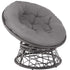 tectake Polyrattan Garden Chair Gargano 92 x 80 x 80.5 cm Grey