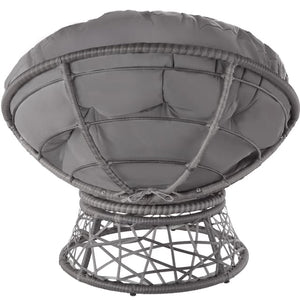 tectake Polyrattan Garden Chair Gargano 92 x 80 x 80.5 cm Grey