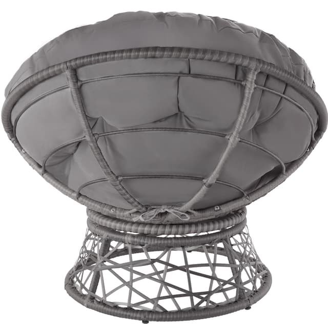 tectake Polyrattan Garden Chair Gargano 92 x 80 x 80.5 cm Grey