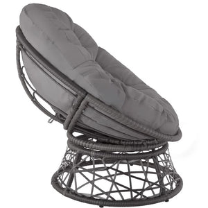tectake Polyrattan Garden Chair Gargano 92 x 80 x 80.5 cm Grey