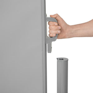 Tectake Aluminum Retractable Side Awning 300 x 180 x 10 cm, Grey