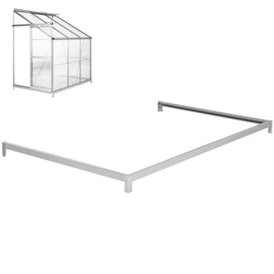 Tectake wall greenhouse with foundation