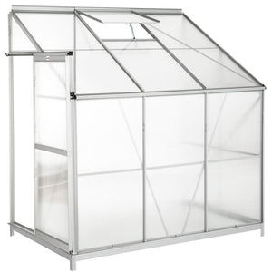 Tectake wall greenhouse with foundation