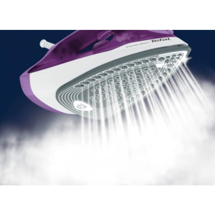 Tefal FV2836 Dry & Steam Iron Ceramic Soleplate 2400 W, Purple, White