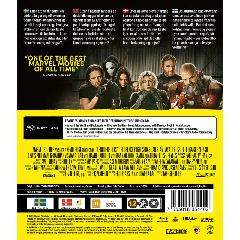 Thunderbolts 2025 Blu-ray DVD