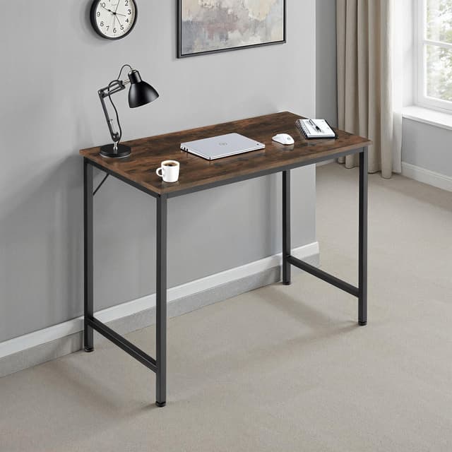 Desk Jenkins Industrial Rustic 100 cm, Dark Wood