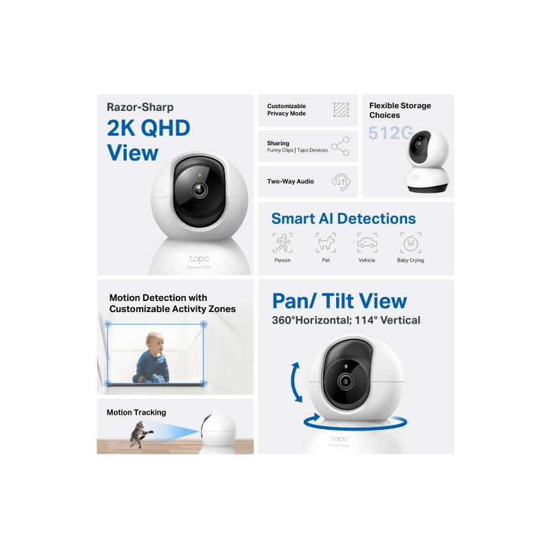 TP-Link Tapo C220 WiFi Camera, White