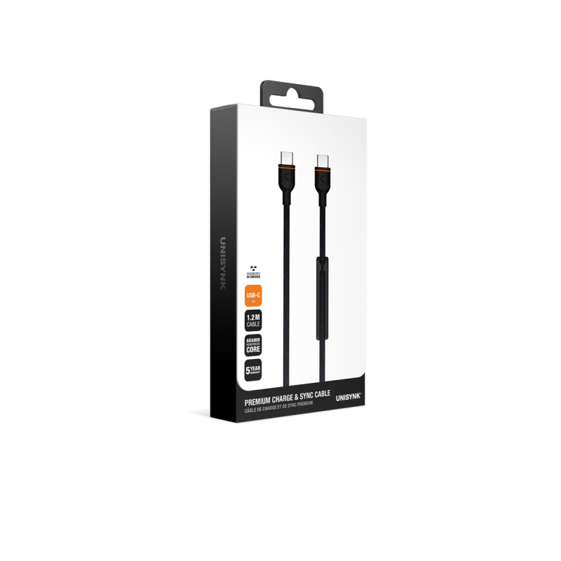 UNISYNK Premium Type-C to Type-C 60W Cable 1.2m